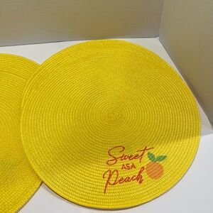 Round braided, placemats set of 6 table mats for dining tables woven washable